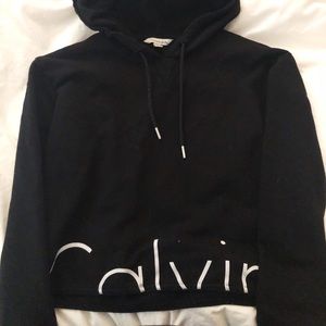 Calvin Klein cropped sweatshirt with logo
